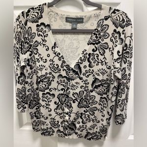 Josephine Chaus Grey and Black Cardigan Sz S